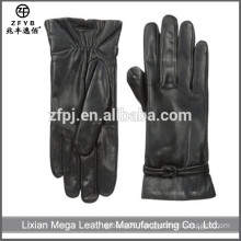 Top quality winter fashion lambskin leather glove supplier